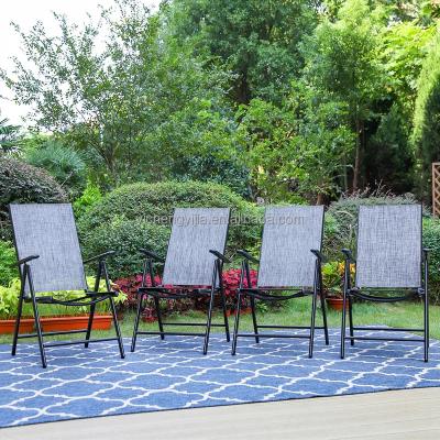 China New Design Furniture Sling Outdoor Portable Chair Patio Extended Folding Garden Chair for sale