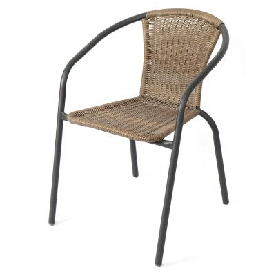 China Wholesale High Quality Modern Brown Rattan Armchair Outdoor Wicker Garden Chairs In Stock for sale