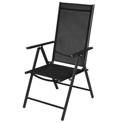 China Portable Outdoor Garden Chairs 7-Position Sling Adjustable Aluminum Folding Chair Mesh Extended Outdoor Folding Chair for sale