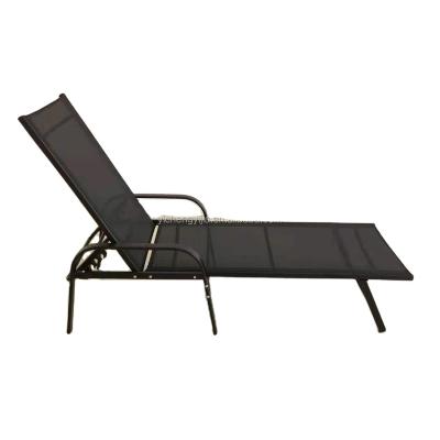 China KD Pool Furniture Folding Pool Furniture Portable Outdoor Metal Cloth Beach Folding Bed With Adjustable Lounger for sale