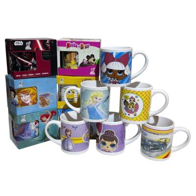 China 8OZ COFFEE MUG GIFT SET COLOR WINDOW BOX COMIC MUG CUSTOMIZED LOGO CUSTOMIZED CUSTOMIZED DECAL for sale