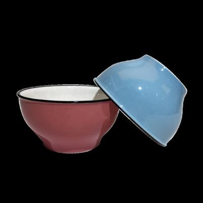 China BOWL SET SALAD BOWL TABLEWARE LOGO CUSTOMIZED CERAMIC COLOR GLAZED COLORFUL SOUP BOWL for sale