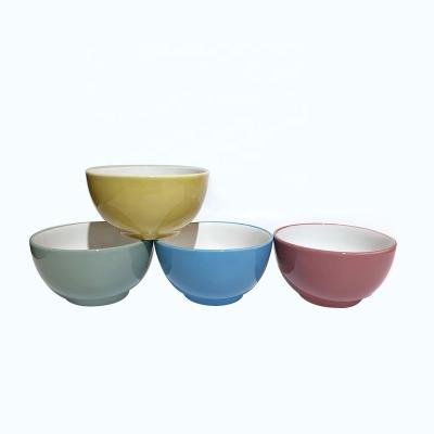 China BOWL SET SALAD BOWL TABLEWARE LOGO CUSTOMIZED CERAMIC COLOR GLAZED COLORFUL SOUP BOWL for sale