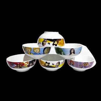 China COLORFUL CUSTOMIZED SOUP BOWL CERAMIC DINNERWARE SET SALAD BOWL SET DECAL LOGO CUSTOMER SUSTAINABLE for sale