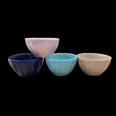 China SUSTAINABLE CERAMIC BOWL SALAD BOWL SET EMBOSSED SOUP BOWL by COLORFUL RELIEF DISHES for sale