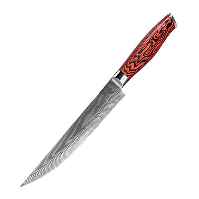 China Viable VG-10 Razor Sharp 67 Layers Stainless Steel Carving Knife 8 Inch Japanese Damascus Knife Slicing Knife for sale