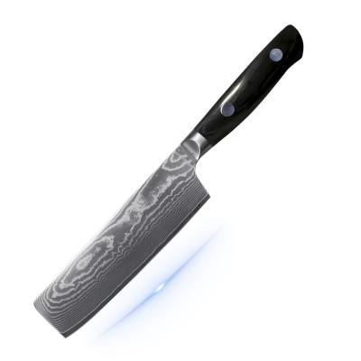 China Viable Professional VG-10 67 Layers Stainless Steel Wood Pakka Slicing Knife 9 Inch Damascus Japanese Chef Knife Vegetable Knife for sale