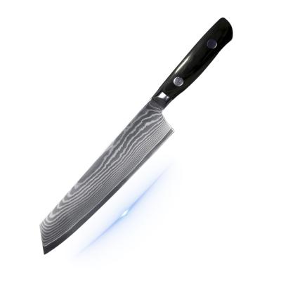 China Sustainable Razor Sharp Forged VG-10 67 Layers Stainless Steel Wood Pakka Slicing Knife 9 Inch Japanese Chef Knife Kiritsuke Knife Damascus for sale