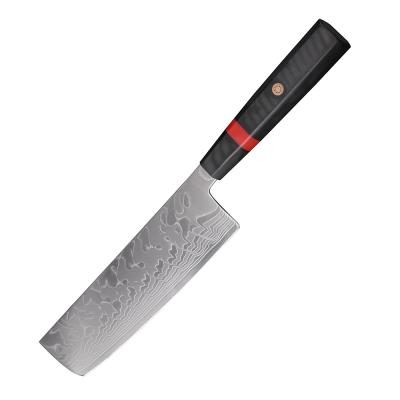 China Super Quality Viable Premium VG-10 Damascus 7 Inch Vegetable Knife Japanese Nakiri Knife for sale