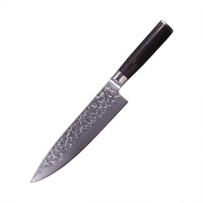 China Super Value Viable VG-10 Damascus 8 Inch Ebony Wood Handle Chef Knife Kitchen Knife for sale