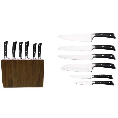 China Durable Amazon Stainless Steel ABS Handle 6 Pcs Ultra Sharp Kitchen Knife Set for sale