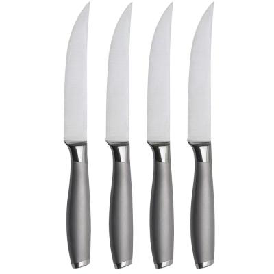 China Amazon 5 Inch Cavity Handle 4 PCS Stainless Steel Viable Hot Selling German Steak Knives Serrated Steak Knife Set With Gift Box for sale