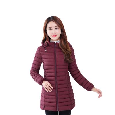 China Lowest Price Anti Shrink Lightweight Winter Warm Women Padded Coats For Ladies Latest Design With Removable Hood for sale