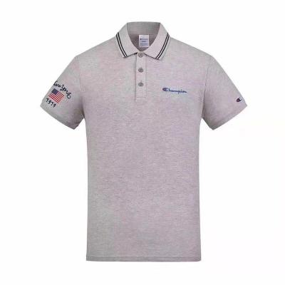 China Anti Shrinkage Over Filed Cotton Elastane Fitness Fashion Plain No Brand Logo Polo T-shirt Men Manufacture for sale