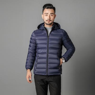 China Lightweight Hooded Solid Color Warm Down Jacket Men's Sustainable Down Jacket Winter Jacket for sale