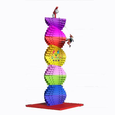 China Fiberglass Factory Sale Outdoor Adventure Playground Equipment Kids Fitness Climbing Wall for sale