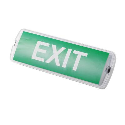 China Outdoor Mounted Rechargeable Escape Battery Holder LED Emergency Light With Exit Sign for sale