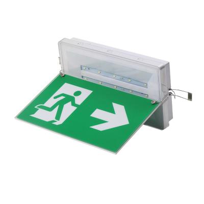 China Emergency Lighting Waterproof Indoor Outdoor Battery Rechargeable Emergency Exit Lamp for sale