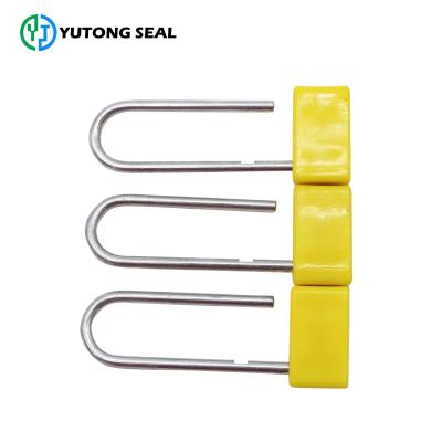 China PP YTPL001 A plastic seal pp padlock padlock wire pull time seal plastic padlock for sale