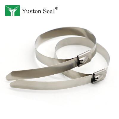 China YTST004 Railway Cars Stainless Steel Zip Tie Clamp SS Cable Tie Stainless Steel for sale