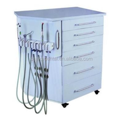 China High Class Portable Metal Dental Cabinet With Built In Curing Light for sale