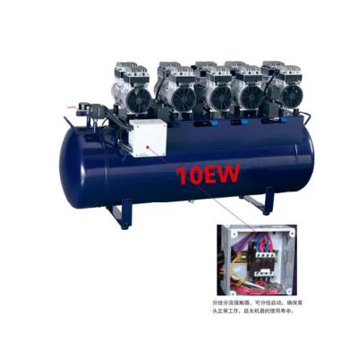 China Metal One For Dental Unit Ten Unit Silent Oil Free Dental Air Compressor for sale