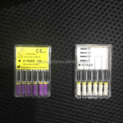 China Matel Dental Supply High Quality Cheap Price Osaka Handuse H Files /endodontic File for sale