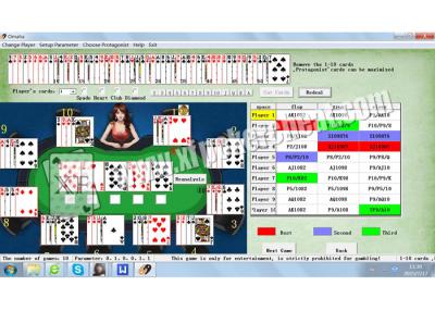 China PC Flush Card Cheating Software For Analyzing Poker Results System for sale