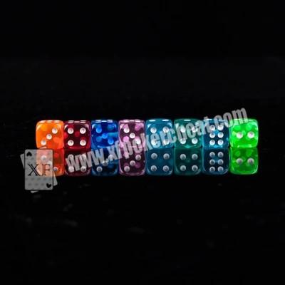 China Transparent Plastic Casino Magic Dice For Reomote Control Dice Device for sale