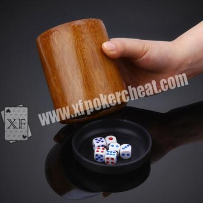 China ISO9001 Perspective Dice Cup / Gambling Accessories Casino Magic Dice With 4h Battery for sale