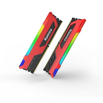 China Ramsta Ram Rgb Led Ddr4 32gb Ram ( 16gb*2 ) kit 3200mhz Lighting Desktop Memory Model Ram for sale