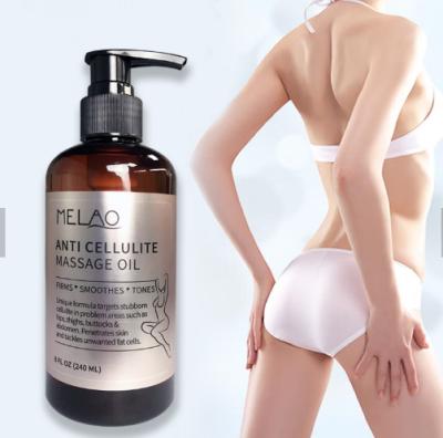 China MELAO Custom Moisturizer Label Eliminating Fat Anti Cellulite Oil Massage Oil For Female 240ml for sale