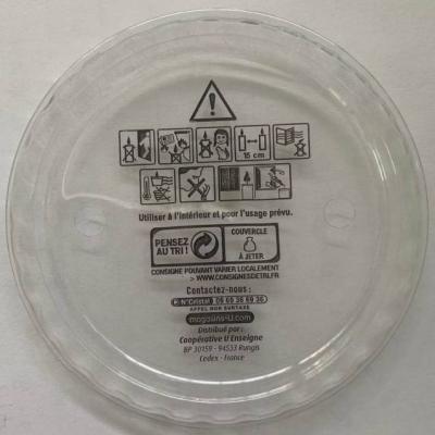 China Hot sale PET vacuum blister forming, plastic cover. Pad Printing Plastic Lid , Plastic Candle Cup Lid for sale