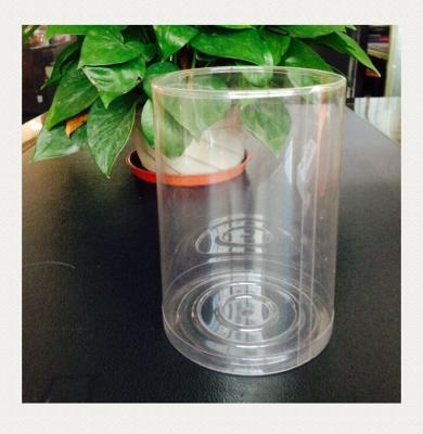 China Recyclable Clear Plastic Cylinder Packaging Container Tube Box With Lid for sale