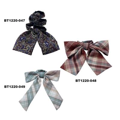 China 2020 New Uniform Silk Lattice Japanese Korean School Accessories Bowties for sale