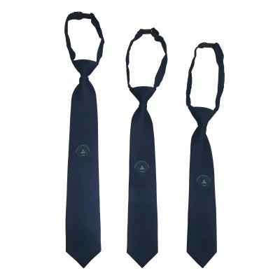 China Wholesale Thin Adjustable Printed High Quality Logo Uniform Kids Polyester Neck Ties Navy School Custom Ties for sale