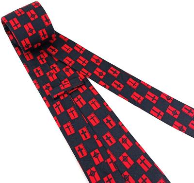 China Popular OEM Printing Novelty Christian NeckTie Easter Gifts Cotton Christian Cross Ties Custom Religious Men's for sale