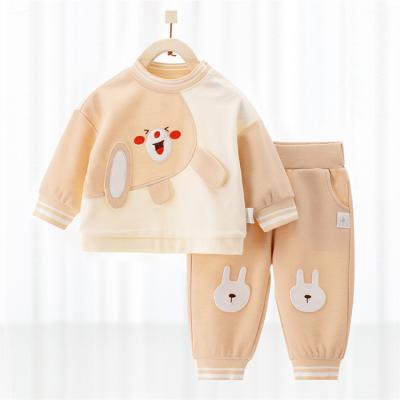 China Anti-wrinkle New Arrival Baby Sets Cotton Breathable O-neck Cute Pattern Baby Clothing Sets Newborn Clothes for sale