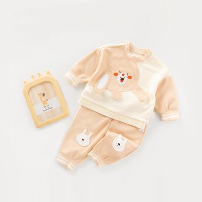 China Anti-wrinkle New Fashion Baby Clothing Sets 3-12 Months Cotton Comfortable Cute Print Sweatshirt Set Baby for sale