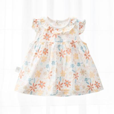 China Anti-wrinkle Wholesale Factory Price Girl Baby Dress Summer Fashion Wearing a Princess Skirt Outside Baby Girl Dress Set for sale