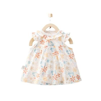 China Anti-wrinkle Factory Wholesale Price Support Custom Cute Print Casual Versatile Baby Girl Summer Dress for sale