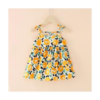 China Anti-wrinkle Children's Dress Summer New Children's Fashionable Dress Sleeveless Tank Top Skirt Thin for sale