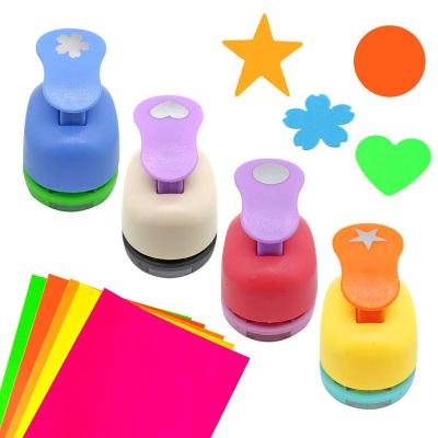 China Paper Punchers Open Holes Shape Punch Scrapbook Round Star Heart Flower Shape Kids DIY Gifts Illustration Gift Wrapping S for sale