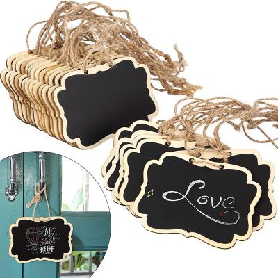 China Chalkboard Tags Mini Signs Wooden Labels Hanging, Ideal Price Tag, Message Tags Birthday Wedding Gifts Boxes Abifan-Chains Signs 001 for sale