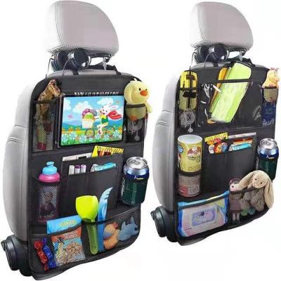 China Business/Luxury Car Seat Organizer with PVC Free Tablet Holder, Road Trip Essentials for Kids, Car Back Seat Storage Organizer for sale