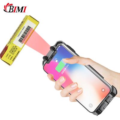 China Mobile Phone Back Clip Scanner 1D/2D Barcode Scanner Portable Wireless Reading Range: 13mil EAN13 more than 15cm for sale