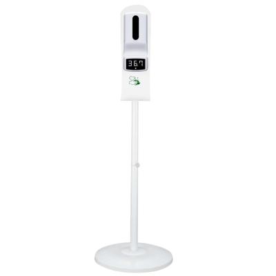 China Smart Hands Free Auto Thermometer and Liquid Soap Dispensers with Holder for Public Places 1000ml for sale