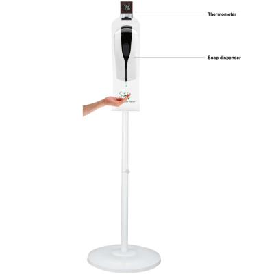 China Foam Soap Dispenser In Stock Hand Sanitizer Station Dispenser With Thermometer With Stand for sale