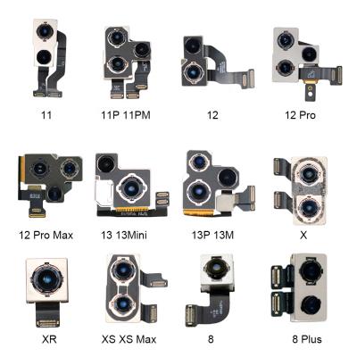 China Replace damaged phone parts 2022 newcomer 6 6S 7 8 plus X XR XS 11 12 13 pro Max Mobile Phone Back Camera with Flex Cable For iPhone for sale