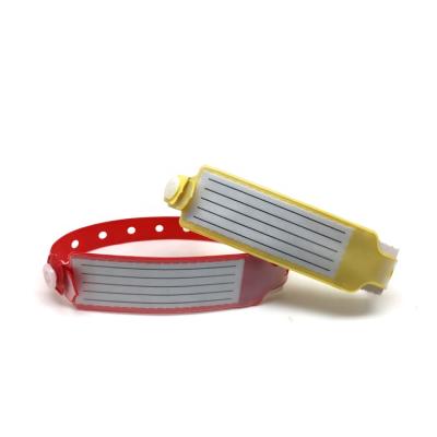 China Waterproof Vinyl/PVC Goju Insert Card Hospital PVC Wristband Wristband Patient ID With Custom Logo for sale